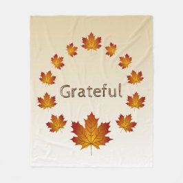Erntedank Wreath Grateful Simple Maple Blätter Fleecedecke