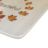 Erntedank Wreath Grateful Simple Maple Blätter Schneidebrett (Ecke)