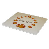 Erntedank Wreath Grateful Simple Maple Blätter Schneidebrett (Ecke)