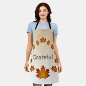 Erntedank Wreath Grateful Simple Maple Blätter Schürze (Getragen)
