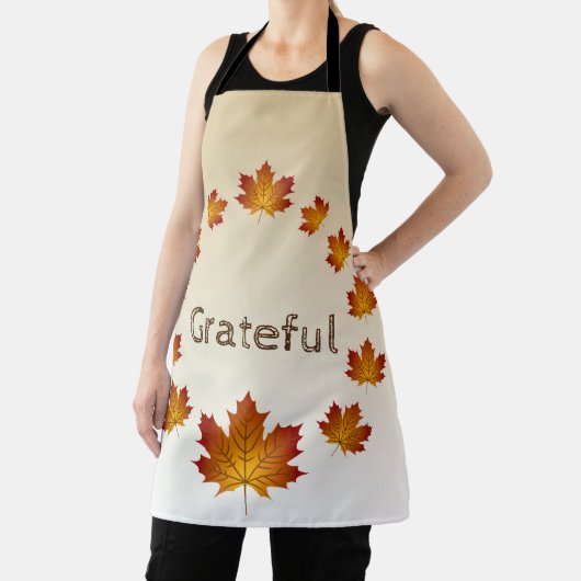 Erntedank Wreath Grateful Simple Maple Blätter Schürze (InSitu)