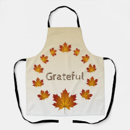 Erntedank Wreath Grateful Simple Maple Blätter Schürze