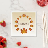 Erntedank Wreath Grateful Simple Maple Blätter Serviette (Beispiel)