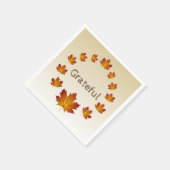 Erntedank Wreath Grateful Simple Maple Blätter Serviette (Ecke)
