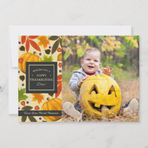 Erntedank wünscht Fotokarte (Tan) Feiertagskarte