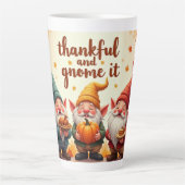 Erntedank wünscht Gnome Milchtasse (Vorderseite)