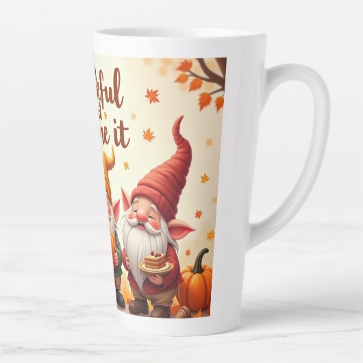 Erntedank wünscht Gnome Milchtasse (Rechts)