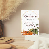 Erntedank wünscht Holiday Pumpkin Watercolor Mitteilungskarte