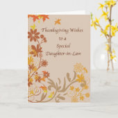 Erntedank wünscht sich Herbstlaub im Jurybereich Karte (Gelbe Blume)