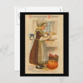 Erntedank wünscht Vintage Postkarte (Vorne/Hinten)