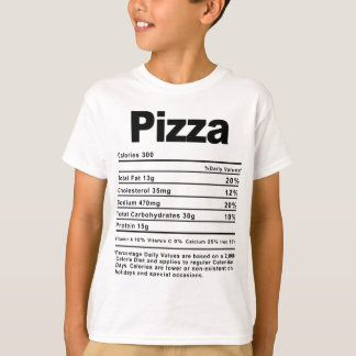 Erntedank Xmas Costume Nutrition Facts Pizza T-Shirt