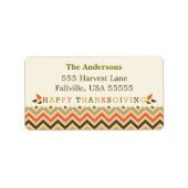 Erntedank-Zickzack-Adressmarken Adressaufkleber (Vorne)