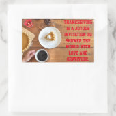 Erntedank Zitat von Dankbarkeit und Wertschätzung Rechteckiger Aufkleber (Tasche)