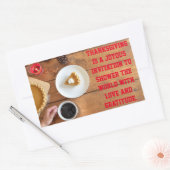 Erntedank Zitat von Dankbarkeit und Wertschätzung Rechteckiger Aufkleber (Umschlag)