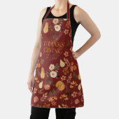 Erntedank zu Gott Herbstmuster Burgund Schürze (InSitu)