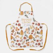 Erntedank zu Gott Herbstmuster Schürze (Vorderseite)
