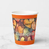 Erntedank zum künstlerischen Happy Hearts Pappbecher (Rückseite)