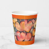 Erntedank zum künstlerischen Happy Hearts Pappbecher (Rechts)