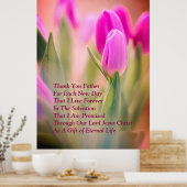 Erntedank zur Rettung Prophetie Poster (Küche)