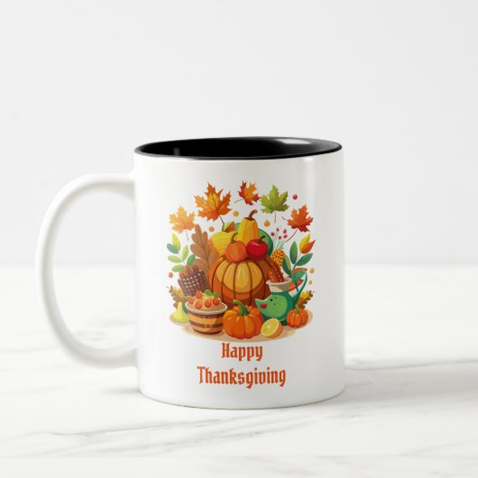 Erntedank Zweifarbige Tasse (Links)