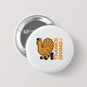 Erntedankfest 2026 Design mit einem glucksenden Tr Button (Vorne & Hinten)