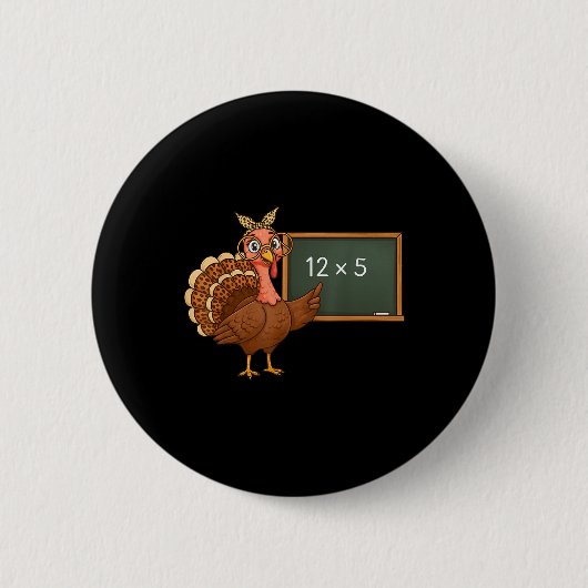 Erntedankfest 67 Lehrer Six Seven Meme Turkey Day  Button (Vorderseite)