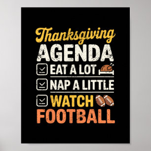 Erntedankfest-Agenda Essen Nickerchen Fußballferie Poster