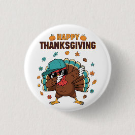 Erntedankfest Dabbing Truthahn Button