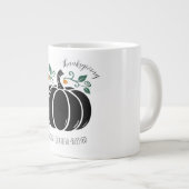 Erntedankfest,Dankbar Gesegnet Jumbo-Tasse (Vorderseite Rechts)