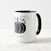 Erntedankfest, Dankbar Gesegnet Riesiger Kaffee Tasse (VorderseiteRechts)