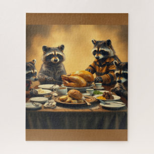Erntedankfest der Waschbärenfamilie Puzzle