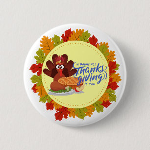 Erntedankfest-Designs Button