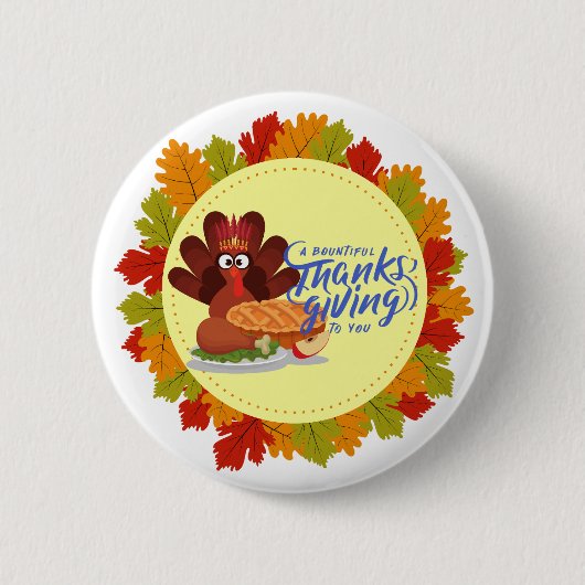 Erntedankfest-Designs Button (Vorderseite)