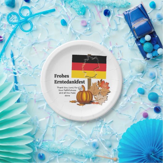 Erntedankfest | Deutscher ERNTEDANK Pappteller (Party)
