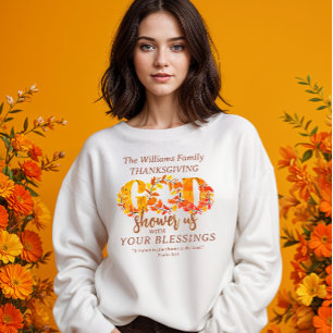 Erntedankfest Dinner Faith Bibel Zitat Tri-Blend Shirt