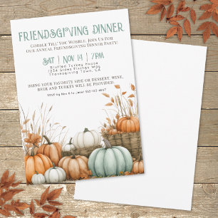 Erntedankfest Dinner Friendsgiving Party Einladung