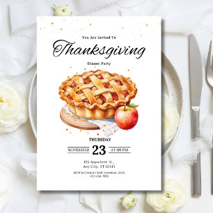 Erntedankfest Dinnerparty Herbst-Kürbiskuchen Einladung