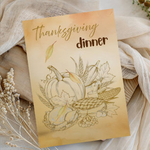 Erntedankfest Dinnerparty - Herbsterntefest  Einladung