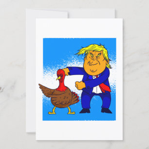 erntedankfest Donald Trump lustiger Truthahn Einladung