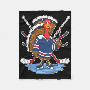 Erntedankfest-Eishockey-Turkey-Day-Sport-Männer-Ju Fleecedecke