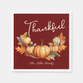 Erntedankfest Erntedank Dinner Custom Red Serviette (Vorderseite)