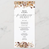 Erntedankfest-Essen-Menü im Flachformat Menükarte (Vorderseite)