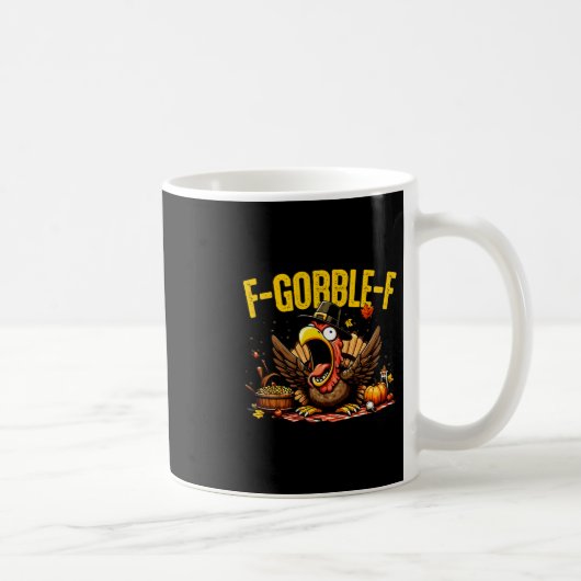 Erntedankfest F-glockern Lustiger Truthahn Kürbis Kaffeetasse (Rechts)