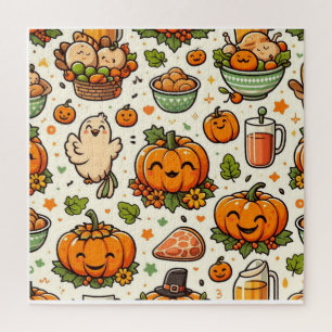 Erntedankfest Familienessen Puzzle