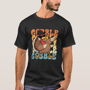 Erntedankfest Gackern Dabbing Truthahn Tag Herbst T-Shirt