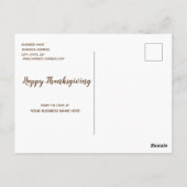 Erntedankfest-Geschäfts-Postkarten Postkarte (Rückseite)