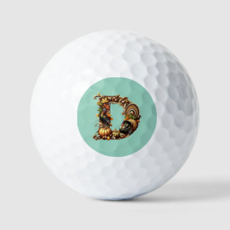Erntedankfest-Geschenk mit Buchstabe D Golfball