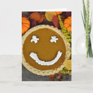 Erntedankfest Glücklicher Kürbiskuchen Feiertagskarte
