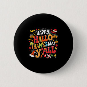 Erntedankfest Halloween Frohes Hallothanksmas Euch Button