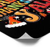 Erntedankfest Halloween Frohes Hallothanksmas Euch Poster (Ecke)